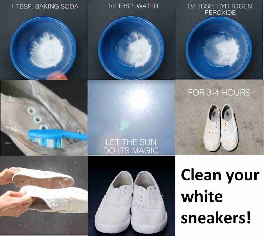 Scrub stains using a soft shoe cleaner or brush
