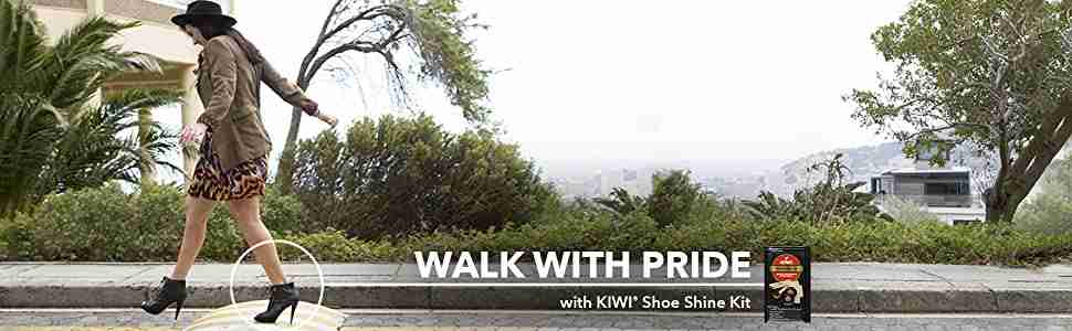 KIWI Black Shoe Shine and Shoe Polish Kit