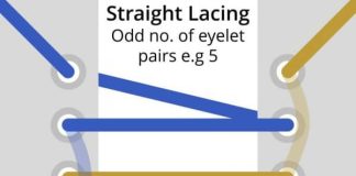 how do you lace shoes with 6 eyelets 1