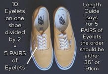 how long are laces for high top sneakers 4