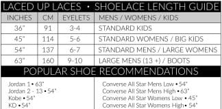 what length laces for womens shoes 4
