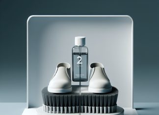 2 in 1 shoe cleaning system includes brush and solution 1