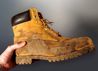 Timberlands Covered In Mud