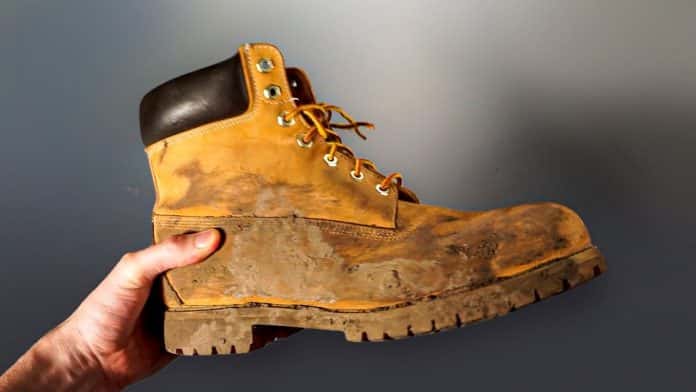 Timberlands Covered In Mud