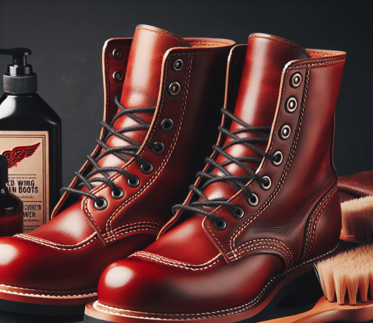 brought your red wings in for our signature boot cleaning and conditioning 1