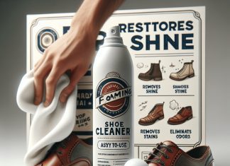 foaming shoe cleaner for easy cleaning of leather and fabric 1