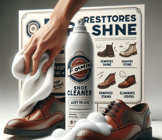 foaming shoe cleaner for easy cleaning of leather and fabric 1