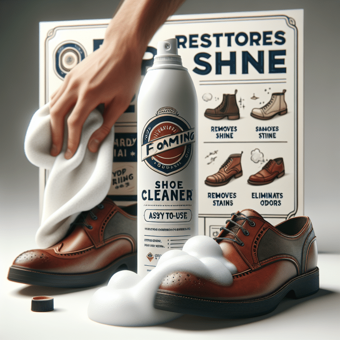 foaming shoe cleaner for easy cleaning of leather and fabric 1