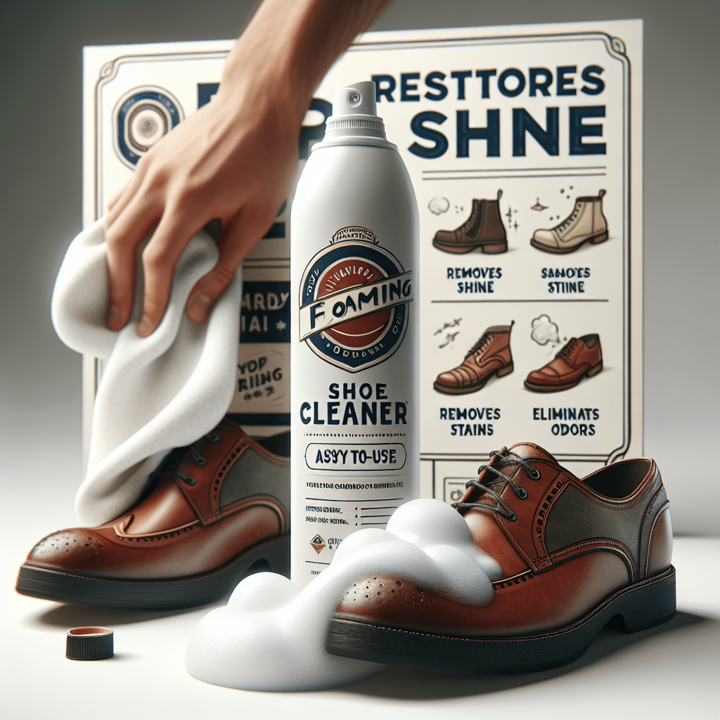 Foaming Shoe Cleaner For Easy Cleaning Of Leather And Fabric
