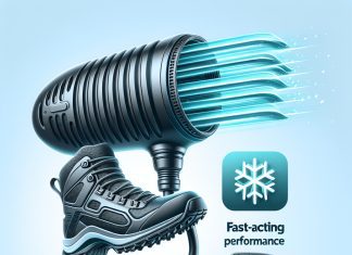 portable and fast acting boot dryer for wet footwear 1