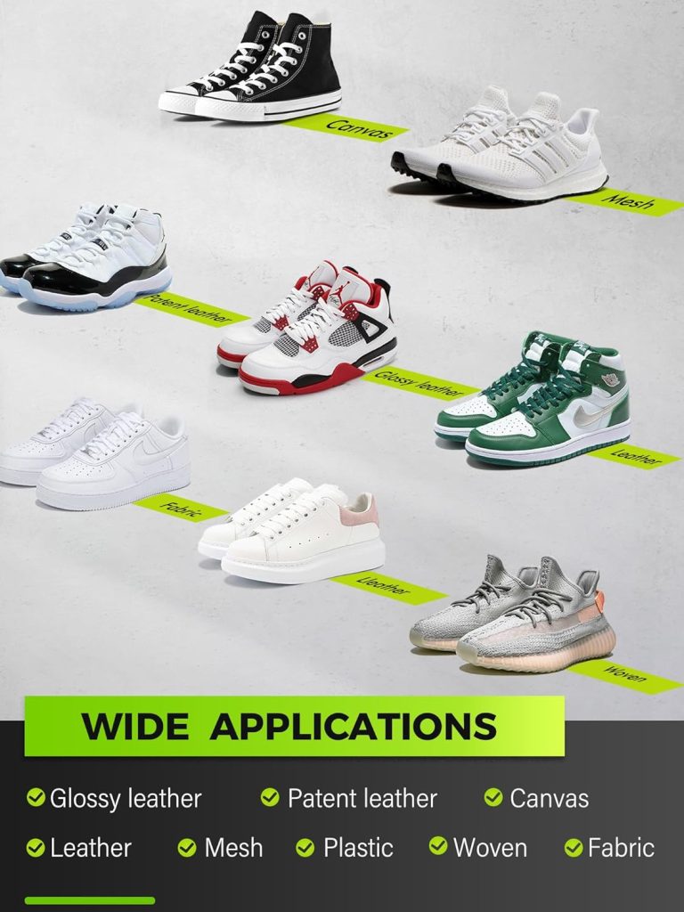BIMZUC Shoe Cleaner Sneaker Kit, 8.5Oz Sneakers Cleaner Kit with Shoe Brushs Towel, White Sneaker Cleaner kit, Shoe Cleaner