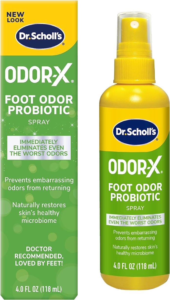 dr scholls odor x foot odor probiotic spray review