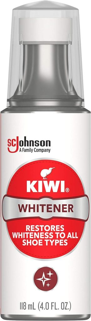 KIWI Shoe Whitener | For Leather, Vinyl, Canvas, Nylon and More | 4 Fl Oz | Includes Sponge Applicator