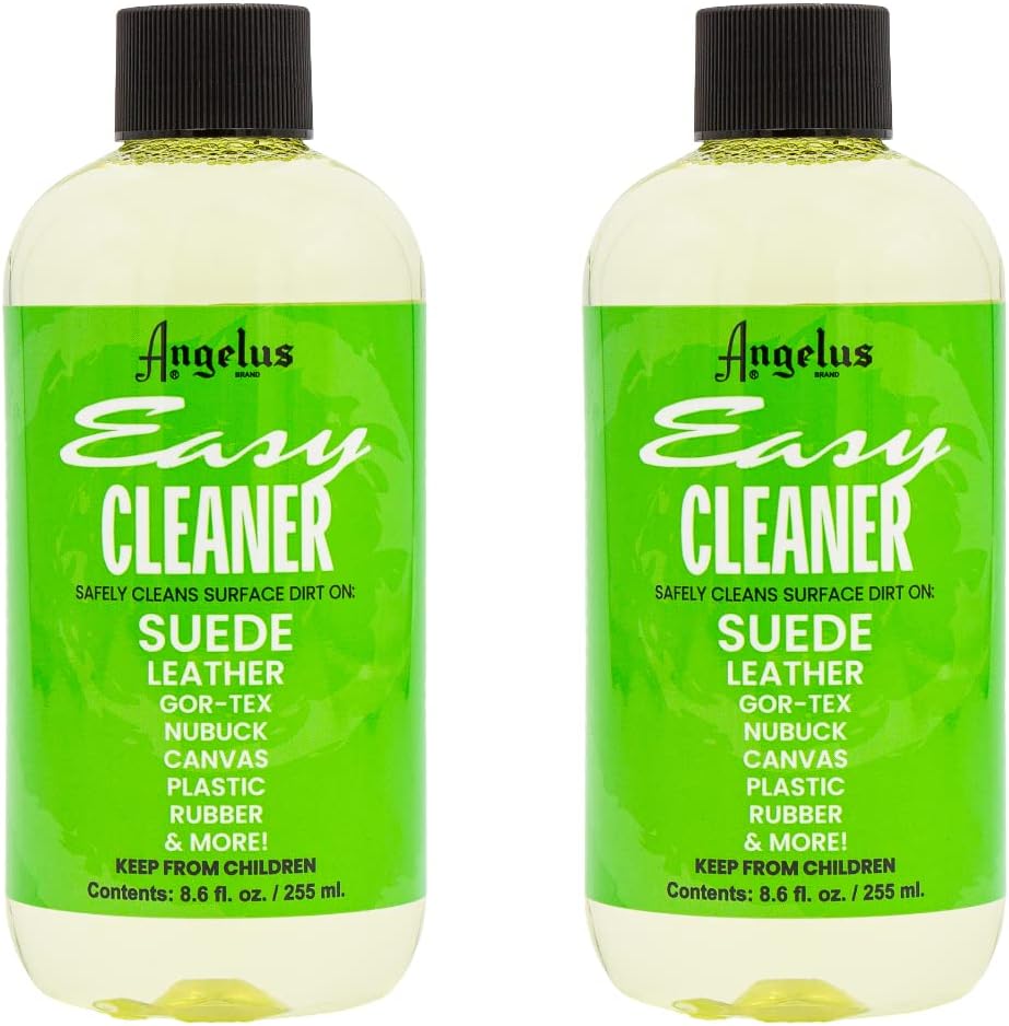 Angelus Easy Cleaner Sneaker Cleaner- Safetly Cleans dirt  Grime on all Fabric Types- Great for Shoes, Coats, Jackets, Canvas, Vinyl  More- 8.6 oz