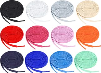 auihiay 16 pairs 31 40 45 54 flat colored shoelaces shoestrings for sneakers skate shoes sport shoes boots