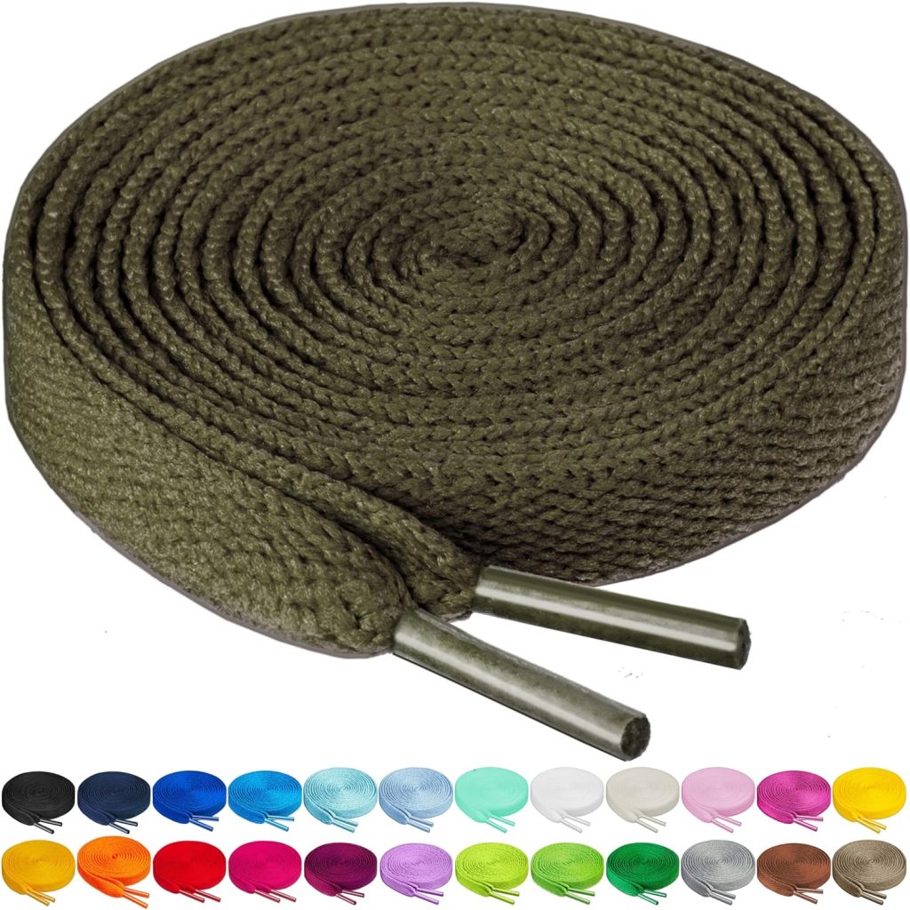 Birch Shoelaces in 27 Colors Flat 5/16 Shoe Laces in 4 Different Lengths