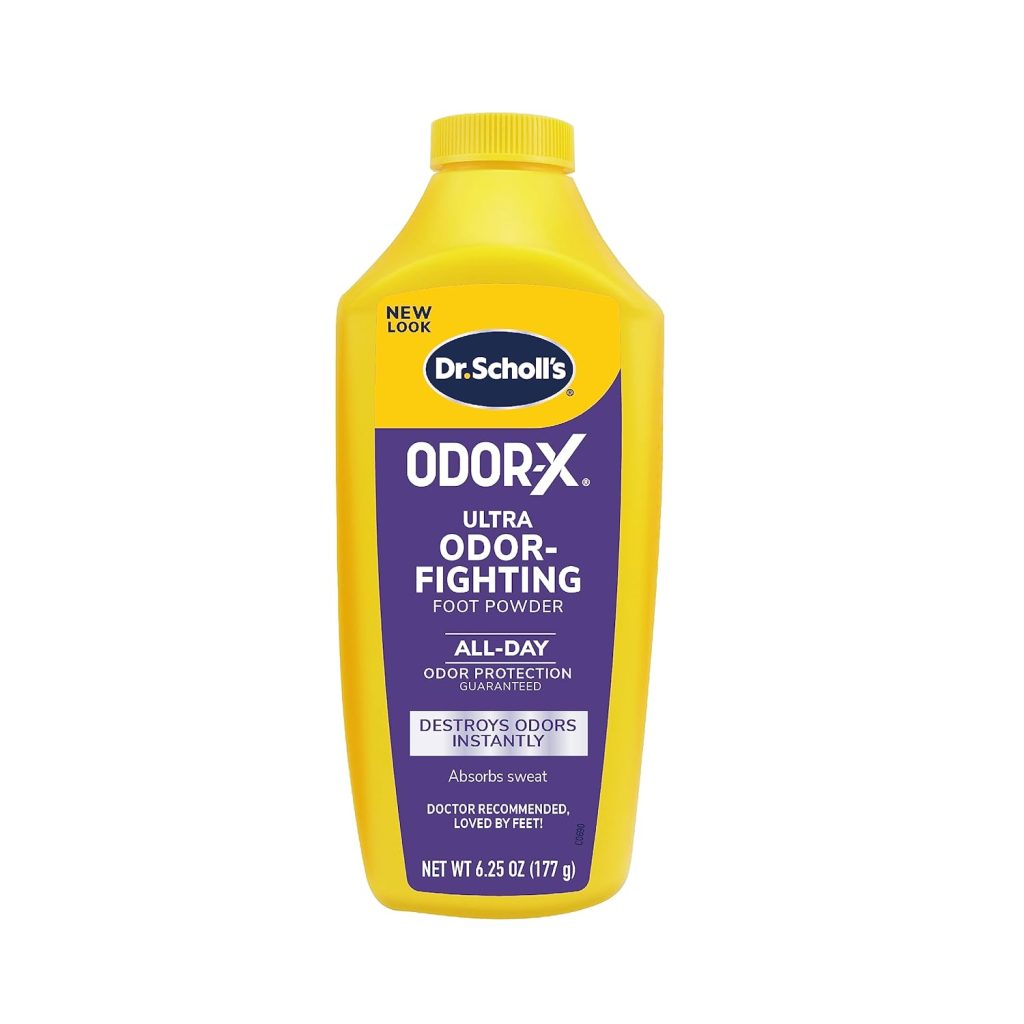 Dr. Scholls Odor-Fighting X Foot Powder, Yellow, 6.25 Ounce (Pack of 3)