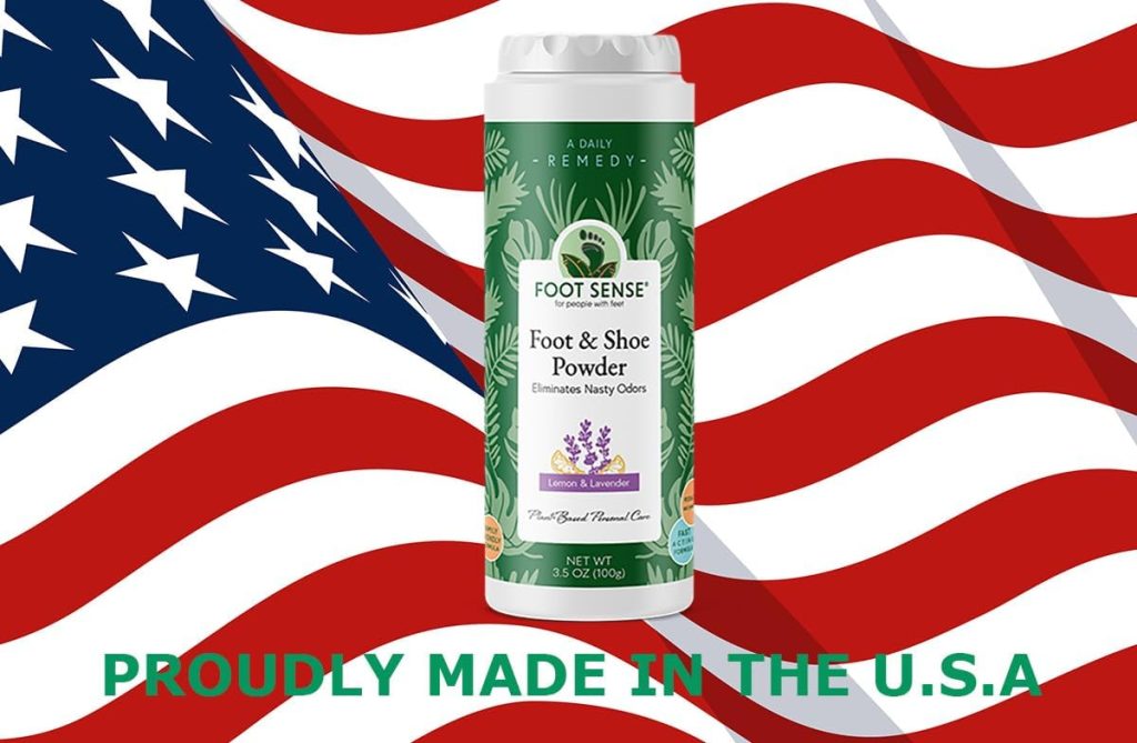 FOOT SENSE All Natural Smelly Foot  Shoe Powder - Foot Odor Eliminator lasts up to 6 months. Natural formula for smelly shoes and stinky feet. Protects disinfects  deodorizes.