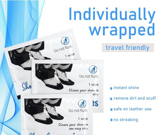 heigble 200 pcs shoe cleaner wipes individually wrapped pre moistened shoe shine wipes shoe cleaning wipes for travel qu 4