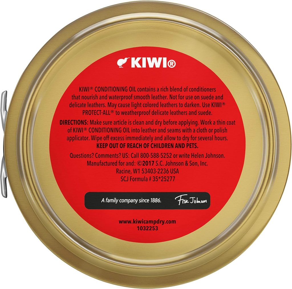 KIWI Shoe Conditioning Oil | Leather Care for Shoes, Boots, Furniture, Jacket, Briefcase and More | 2 5/8 Oz