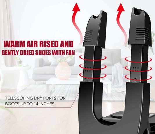 manledio portable electric shoes boots dryer and warmer with folding and drying adjustable rack 3