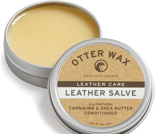 otter wax leather salve 2oz all natural universal conditioner made in usa