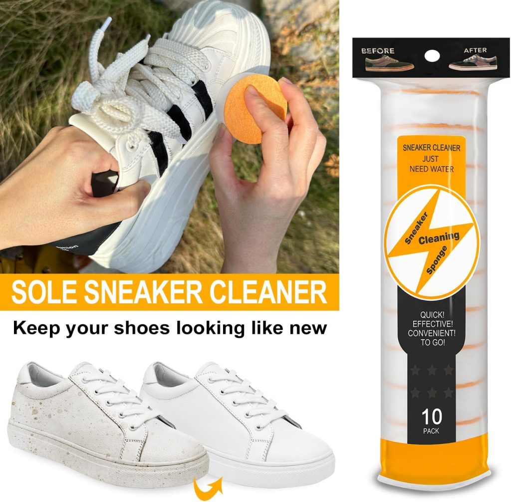 Pansonite Instant Sole and Sneaker Cleaner, Premium Dual-Sided Sponge Perfect for Shoe Cleaning