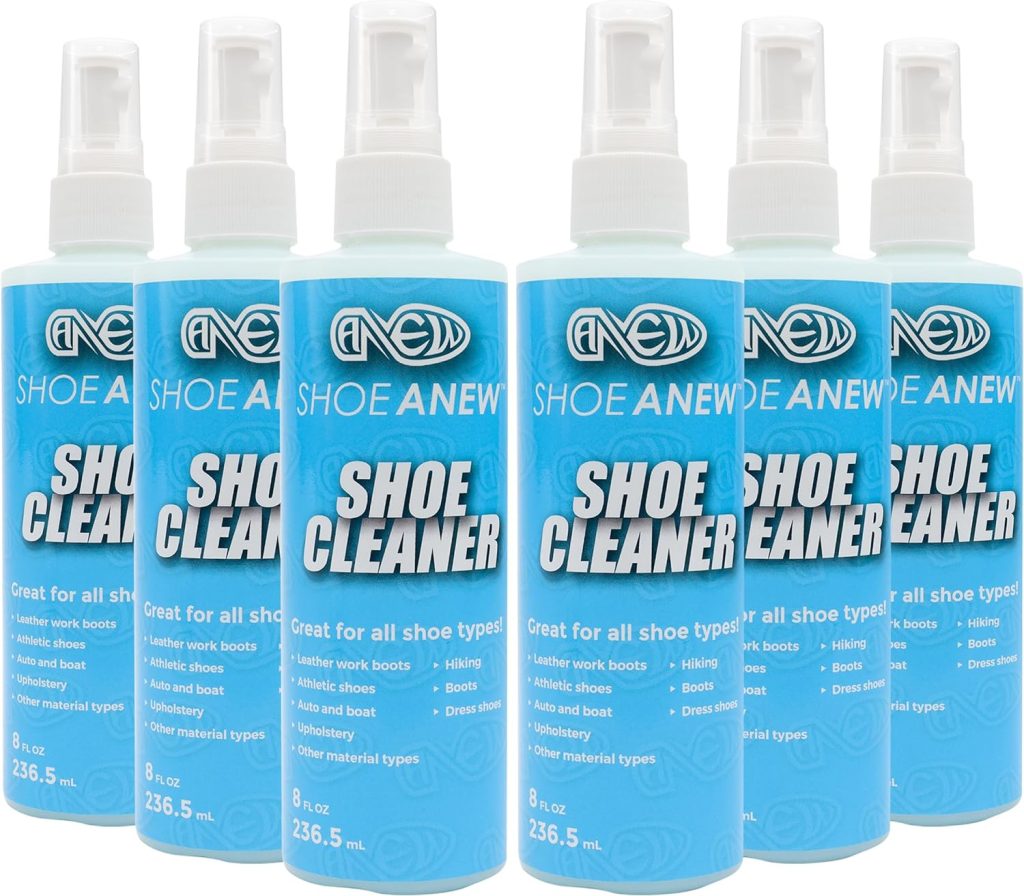 Shoe Cleaning Kit for Cleaning Sneakers, Leather, White Shoes, Fabric, and More - with Cleaning Spray 8oz, Nylon Brush, Microfiber Shoe Cloth