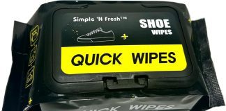 simple n fresh shoe wipes 1 pack 30 wipes quick wipes sneaker wipes travel disposable removes dirt stains