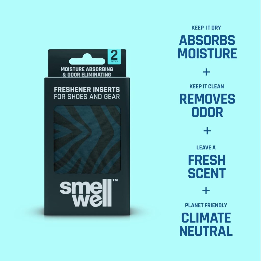 SmellWell - Scented Shoe deodorizer - Odor Eliminator - Activated Bamboo Charcoal - Air Purifying Bags - Freshener Inserts