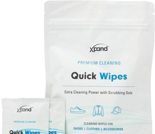 xpand shoe sneaker wipes cleaner multipurpose cleaning wipes for footwear clothes and accessories care 10 packs included