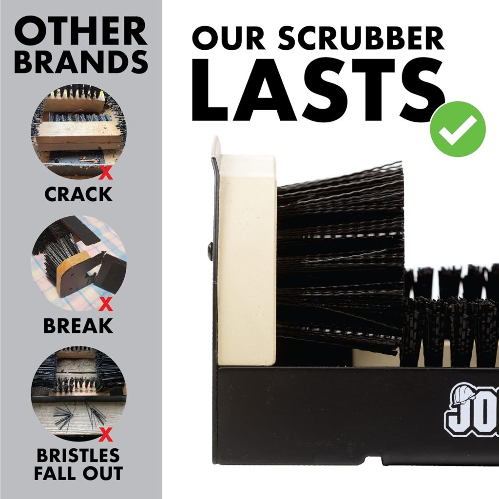 JobSite Boot Scrubber - The Original Shoe Scraper  Cleaner Brush