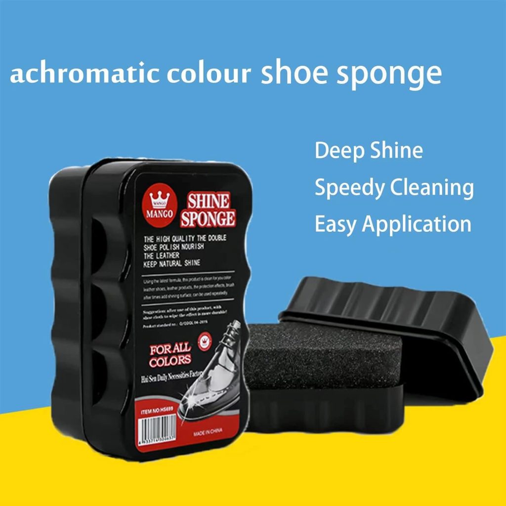 Mango colorless leather shoes care portable Instant Shine Sponge shoe wax，shoe cleaner，shoe polish，shoe shine sponge，travel shoe shine