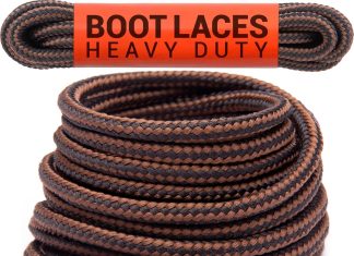 miscly round boot laces 1 pair heavy duty and durable shoelaces for boots work boots hiking shoes