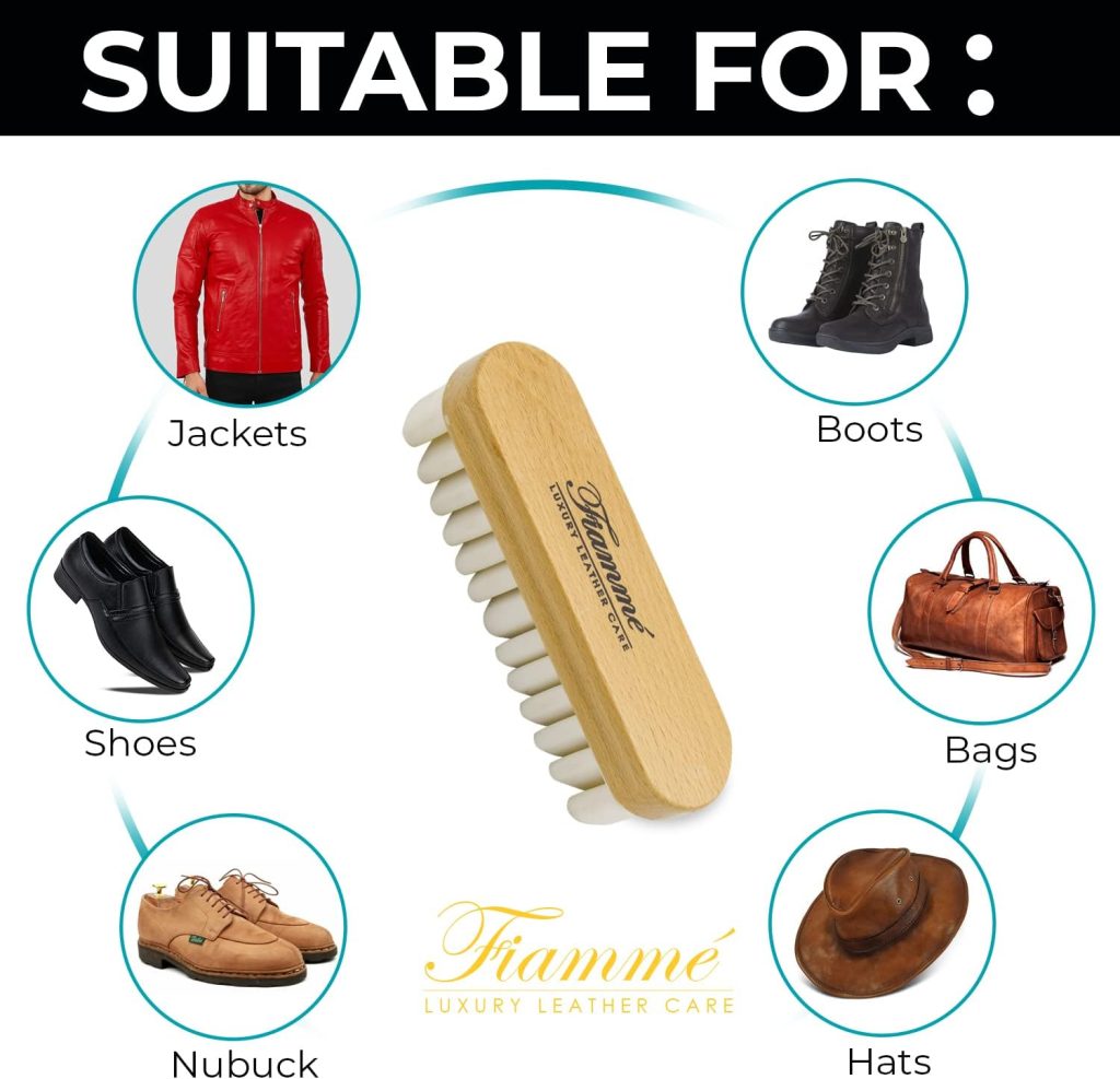 Suede Brush- Crepe Suede Shoe Brush for Cleaning Suede  Nubuck on Boots, Shoes,  Jackets- Fiamme Luxury Leather Care