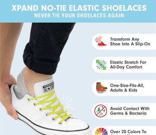 xpand no tie shoelaces system with elastic laces one size fits all adult and kids shoes 1