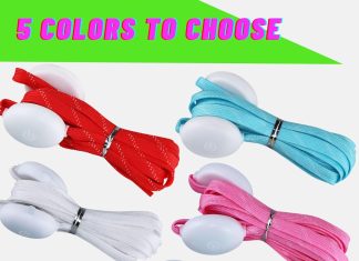flammi led nylon shoelaces light up glow in the dark for party dancing skating 3