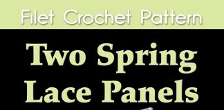 two spring lace panels filet crochet pattern complete instructions and chart kindle edition
