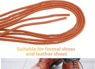 simarro 2 pairs waxed round shoe laces work boots laces heavy duty shoe laces for mens dress shoes thin 3mm laces for dr 2