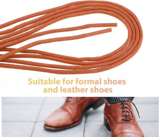 simarro 2 pairs waxed round shoe laces work boots laces heavy duty shoe laces for mens dress shoes thin 3mm laces for dr 2