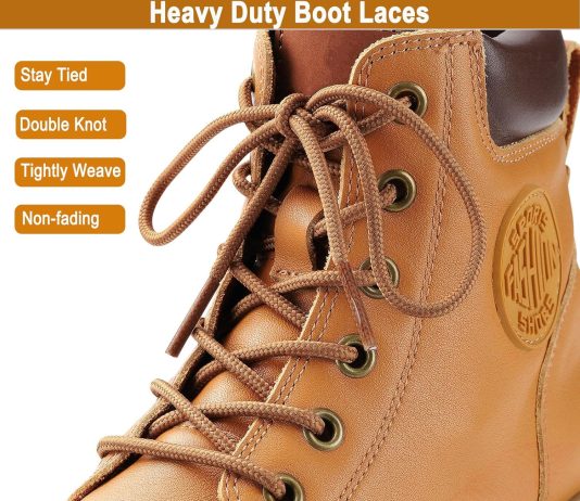 2 pairs round boots shoelaces heavy duty outdoor shoe laces 30 63 shoestrings for hiking sporting running 3