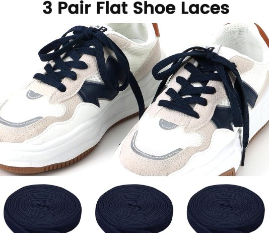 auihiay 3 pairs 31 63 flat shoe laces strings shoe laces for sneakers skates canvas board shoes boot 4
