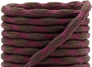 delele 2 pair round wave shape non slip heavy duty and durable outdoor climbing shoelaces hiking shoe laces shoestrings 2