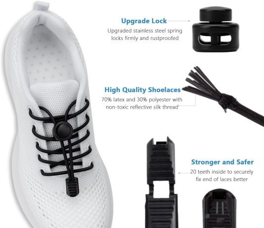 aixmeet 5 pairs no tie shoe laces for adults elastic shoe lacesshoe laces tieless no tie shoe laces for kids 4