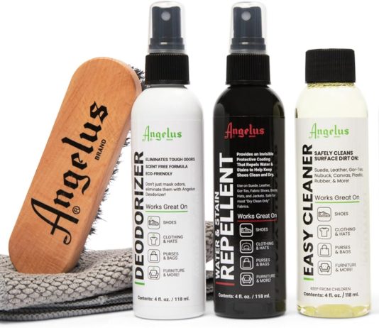 angelus sneaker cleaning kit shoe cleaner set for sneakers boots leather suede complete shoe care kit
