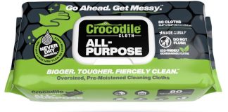 crocodile cloth all purpose 80 biodegradable 10 x 15 cleaning wipes large moist absorbent and disposable cleaning cloths