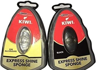 kiwi express shoe shine sponge black and neutral 02 fl oz black neutral 1 each