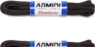 thick shoelaces round athletic shoe laces 2 pair for sneaker and hiking boot laces 3