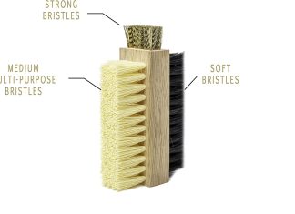 pink miracle multi purpose shoe cleaning brush with strong medium and soft bristles for all fabric types 5