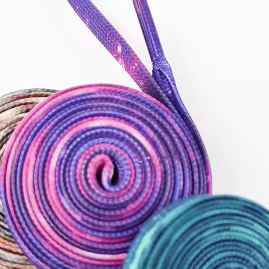 1 Pair Shoelace for Sneakers,Starry Sky Tie Dye Printed Running Shoe Lace,Flat Shoestrings for Athletic